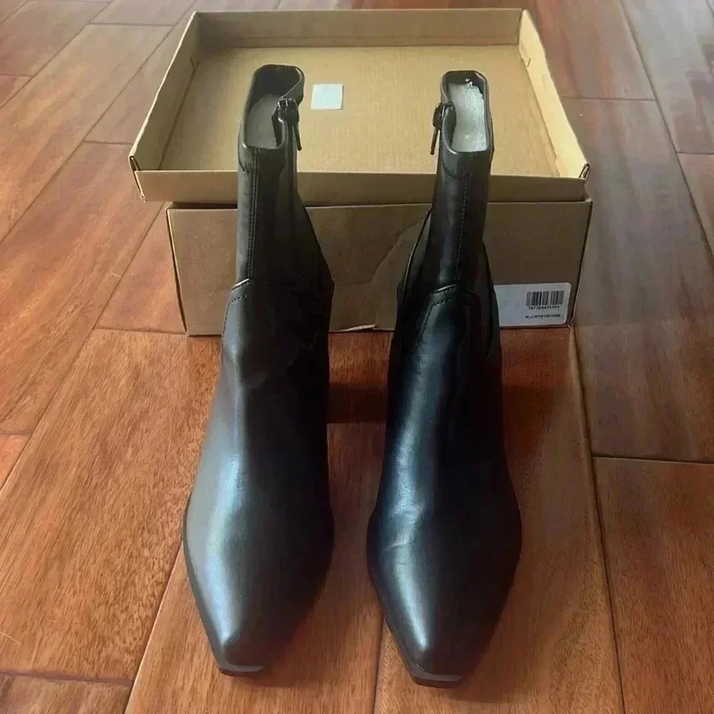 Steve Madden Faux leather black Alecia Western Boots Size 8.5 - Picture 3 of 9